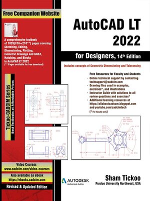 cover image of AutoCAD LT 2022 for Designers, 1